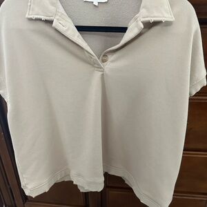 Casual Beige Polo Shirt